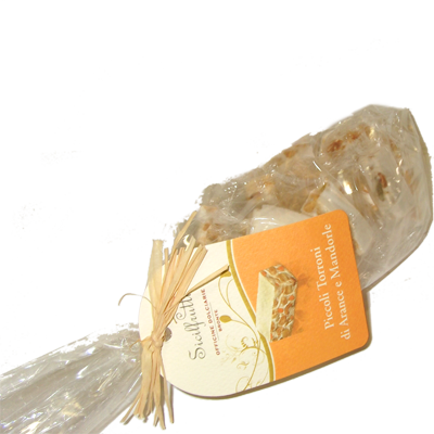 PICCOLI TORRONI DI ARANCE E MANDORLE SICILIANE 200gr